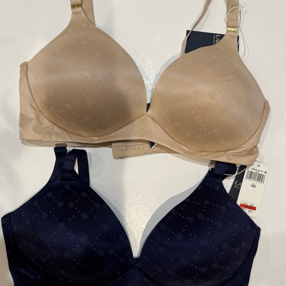 Ralph Lauren Comfort Collection Repeat-Logo Wireless T-shirt Bras